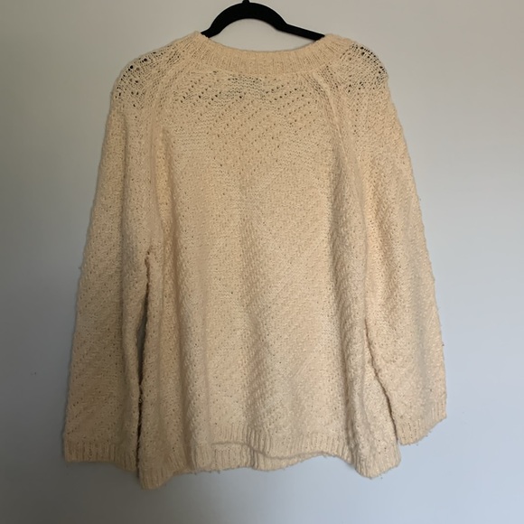 Massimo Dutti Cream Oversized Knit Sweater - Picture 2 of 3